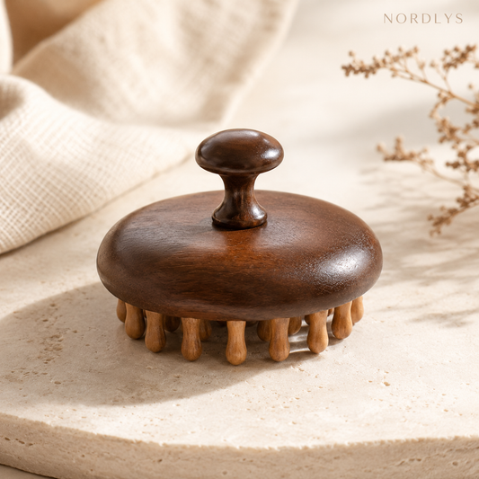 Wooden scalp massager